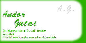 andor gutai business card